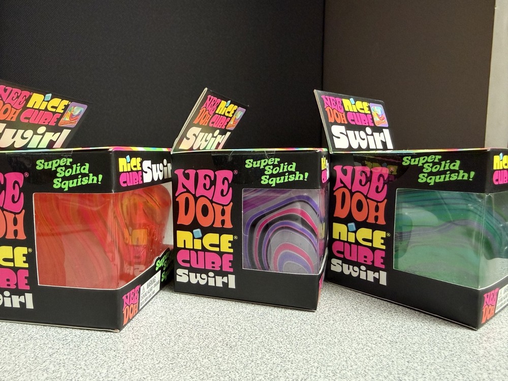 Nee Doh Nice Cube Swirl - Super Solid Squish! NEW IN BOX