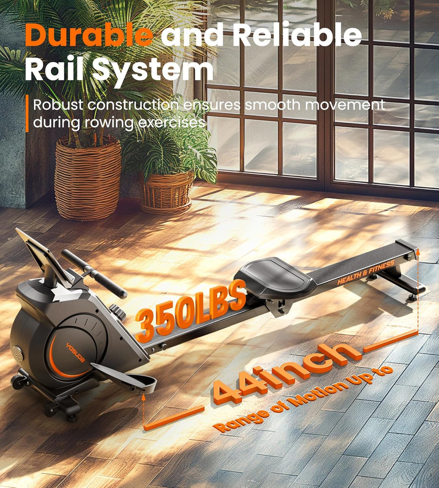 Magnetic/Water Rowing Machine for Home - Rower Machine Use with Bluetooth, App S