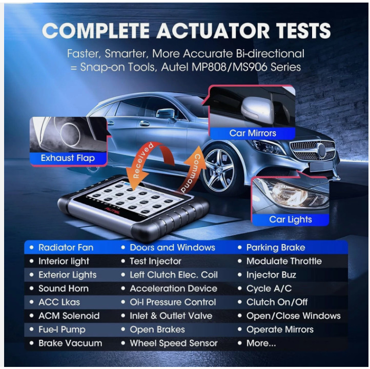 2026 Autel MaxiCOM MK808S Bidirectional Car Diagnostic Scanner Tool Key Coding