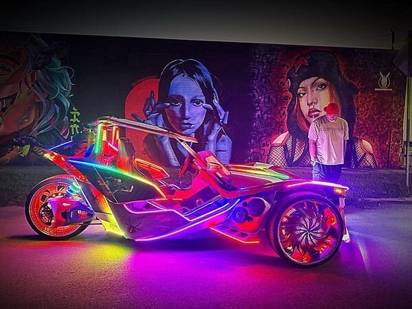 8PCS 4FT SET Single Row LED Chasing Flow IP68 LED Strips Lights Bluetooth+Remote