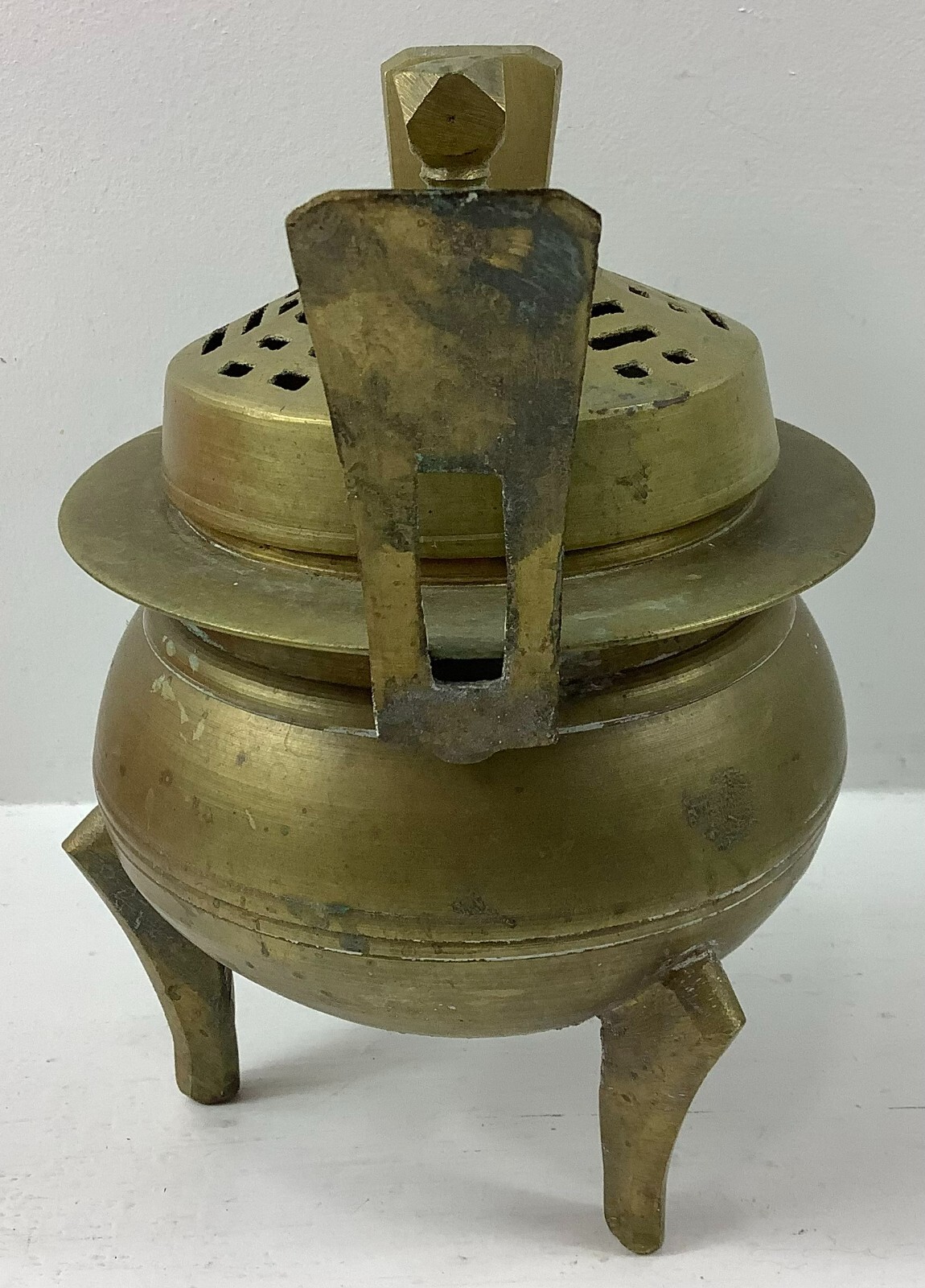 Vintage Metal Asian Chinese Censer Incense Burner
