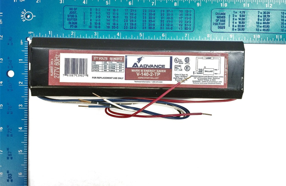 Advance Rapid Start Ballast V1402TP (6V950) NOS