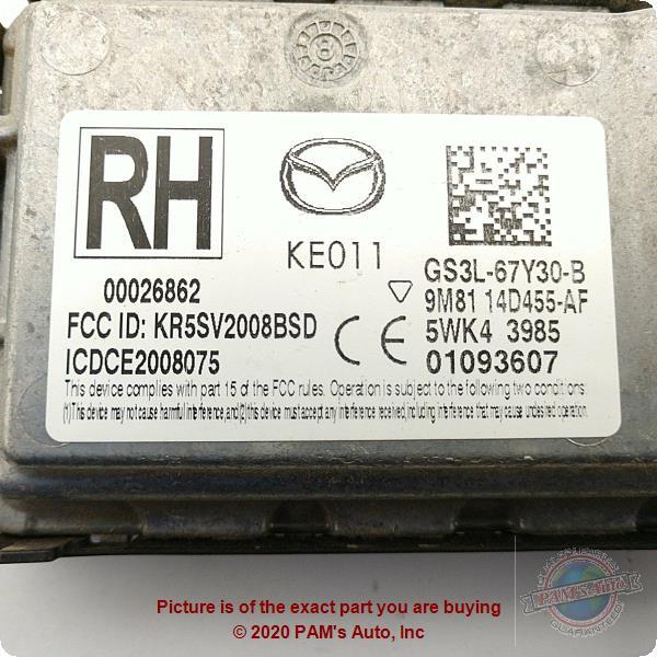 Used Blind Spot Detection System Warning Control Module fits: 2010 Mazda Mazda 6