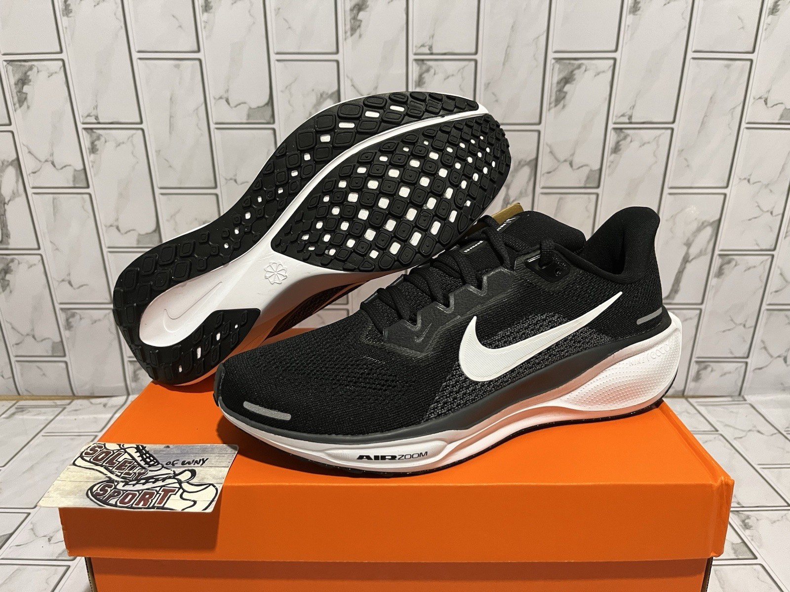 New Nike Air Zoom Pegasus 41 Black Running Training Gym Shoes Mens HF1536-002