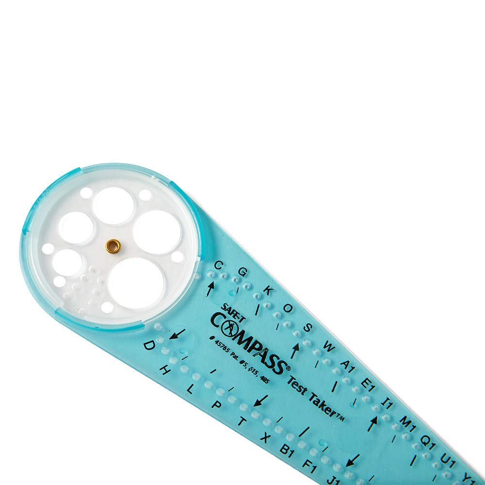 hand2mind Safe-T Math Compass, 10 in. Blue Compass, Compass for Geometry, Compas