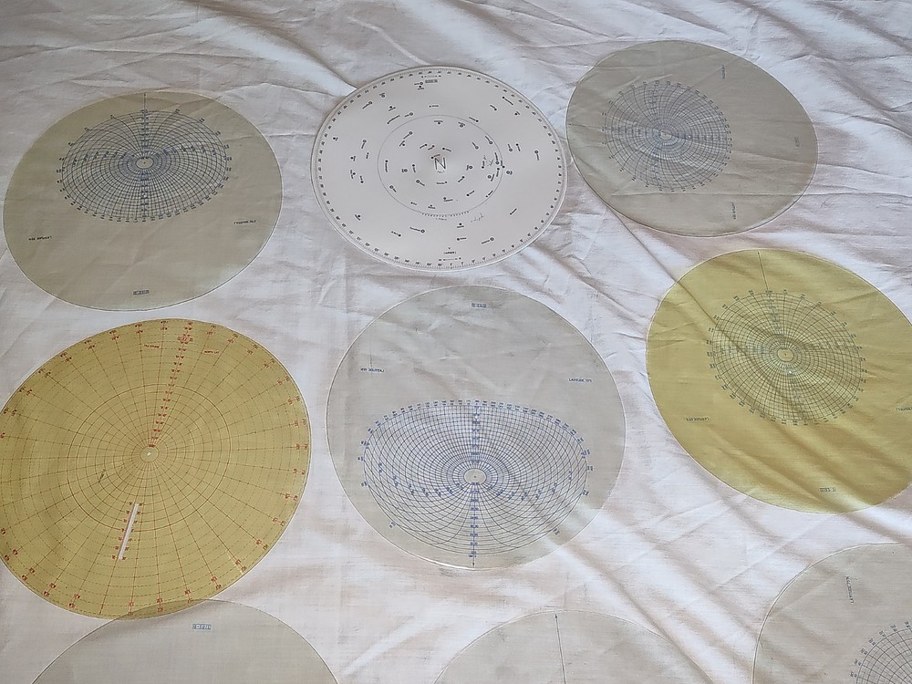 WWII-era Pilot's Altitude Correction Computer, Star Finder, Case