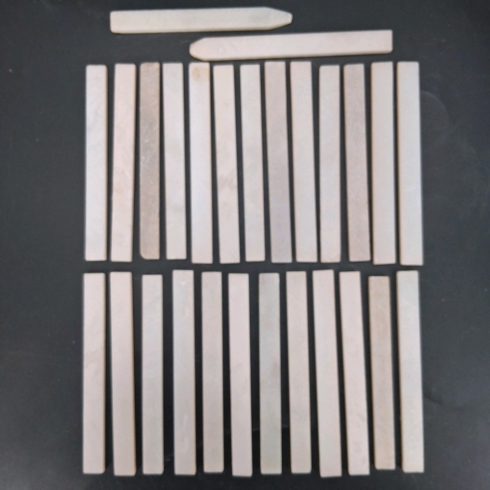 Flat White Soapstone Pencils - Pack Of 27 - Rectangular 5"