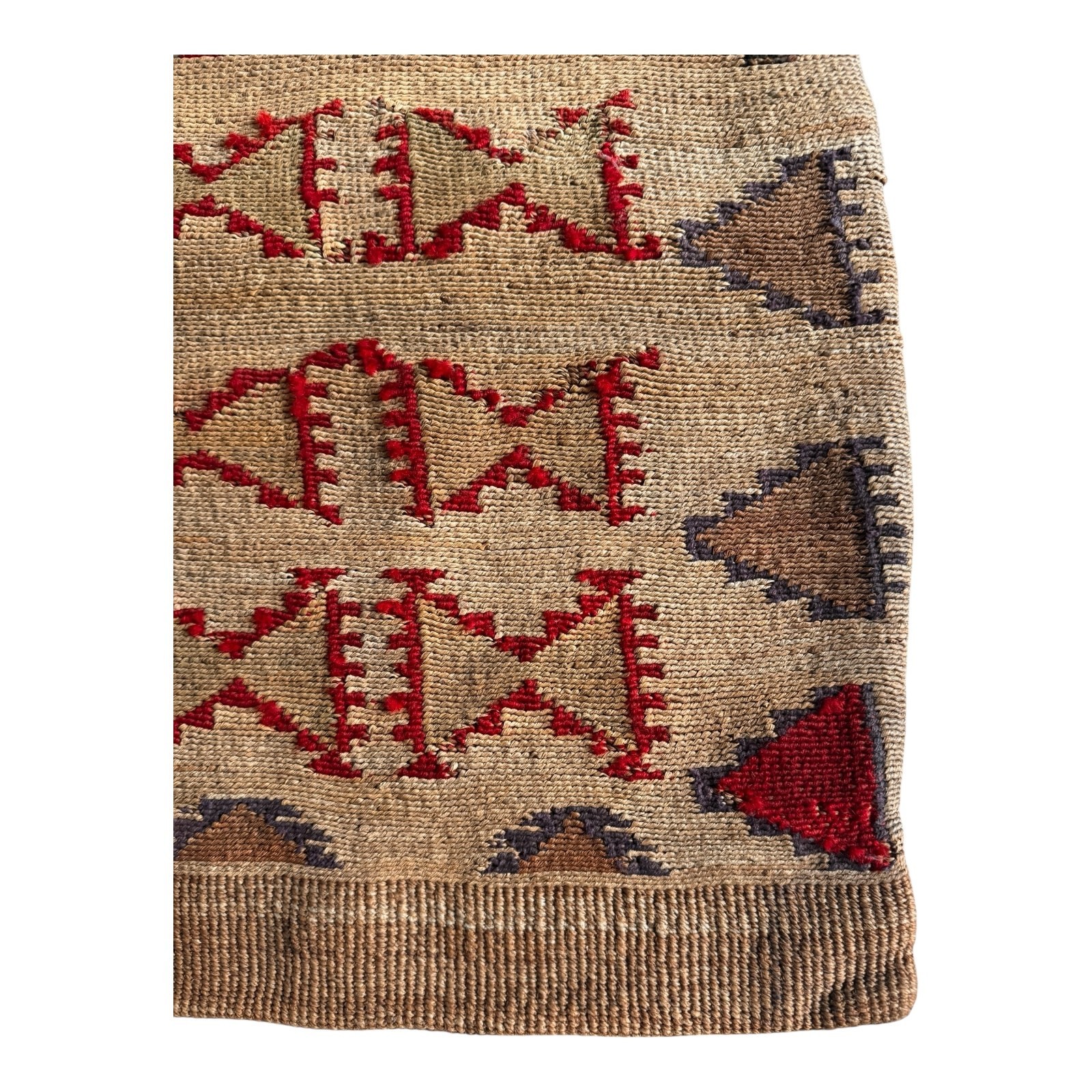 Antique Native American Plateau Nez Perce Double Sided Corn Husk Flat Bag