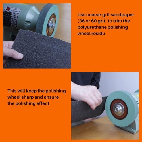 Elastic Polyurethane Buffing Wheels 6 Inch 2000 Grit. for Mirror Polished