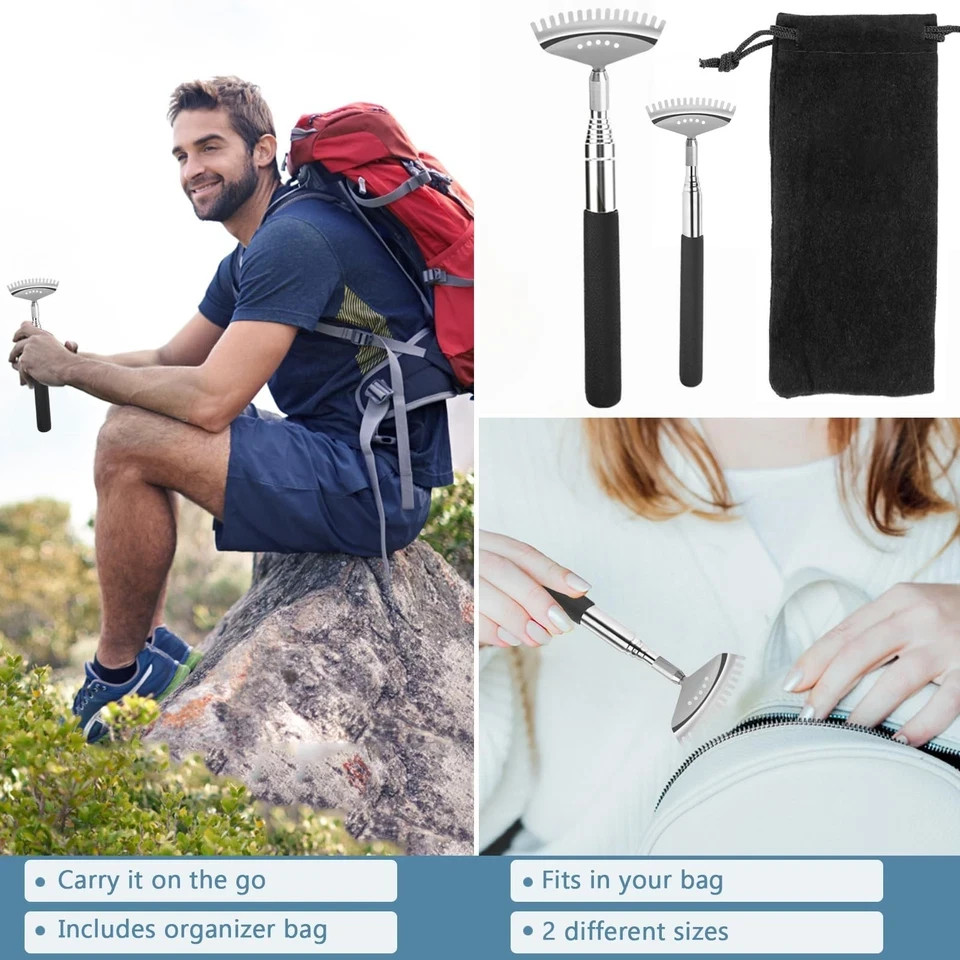 Oversized Extendable Back Scratcher – 2 Pack for Adults