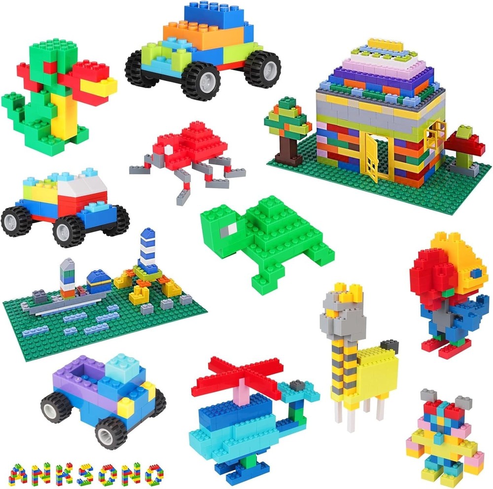1500-Piece Building Bricks Set with Accessories