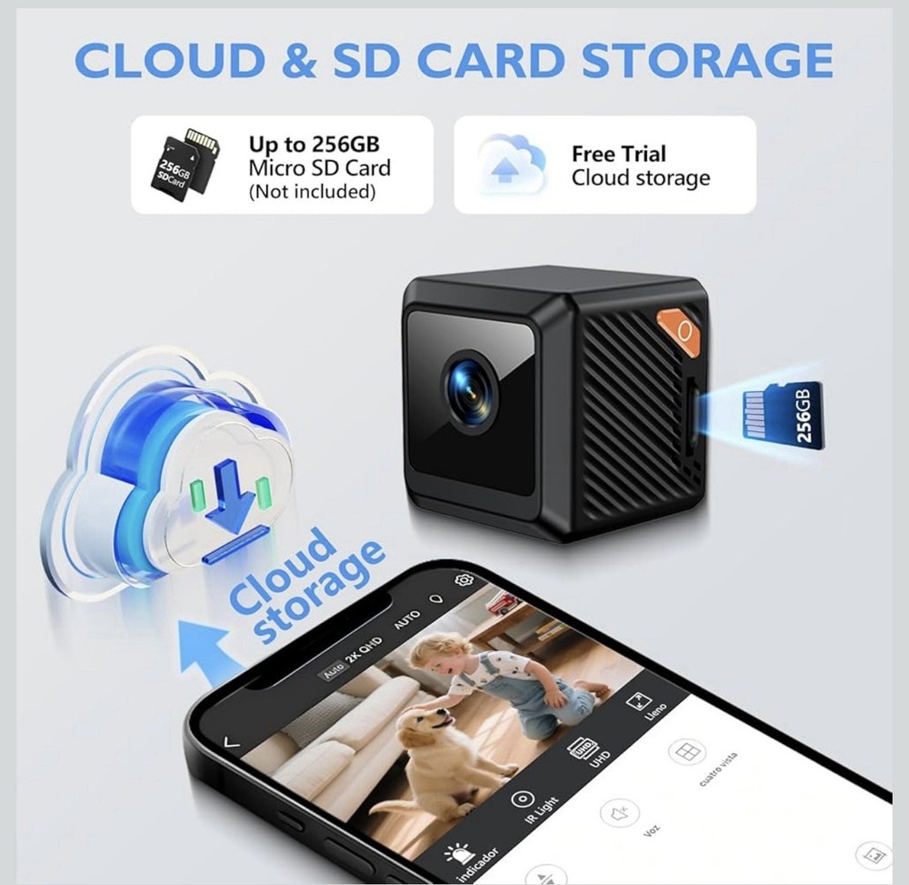 New Security Camera,Motion Detection/Smart Alerts, Black And Small Camera