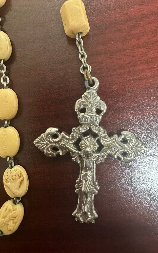 Vintage Double Sided Civelli Litany Beads 22" Rosary #703