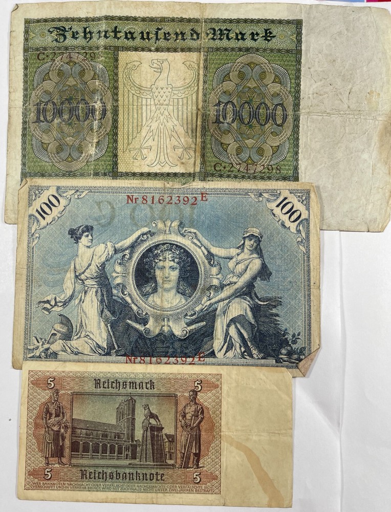 Germany 7 Diff. old notes mixed grades (#768)