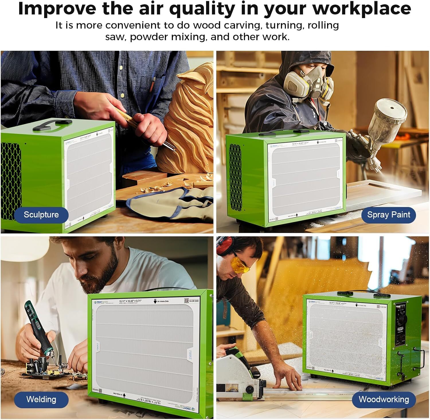 ALORAIR Purecare 780S Air Filtration Systems Dust Collectors Portable Movable