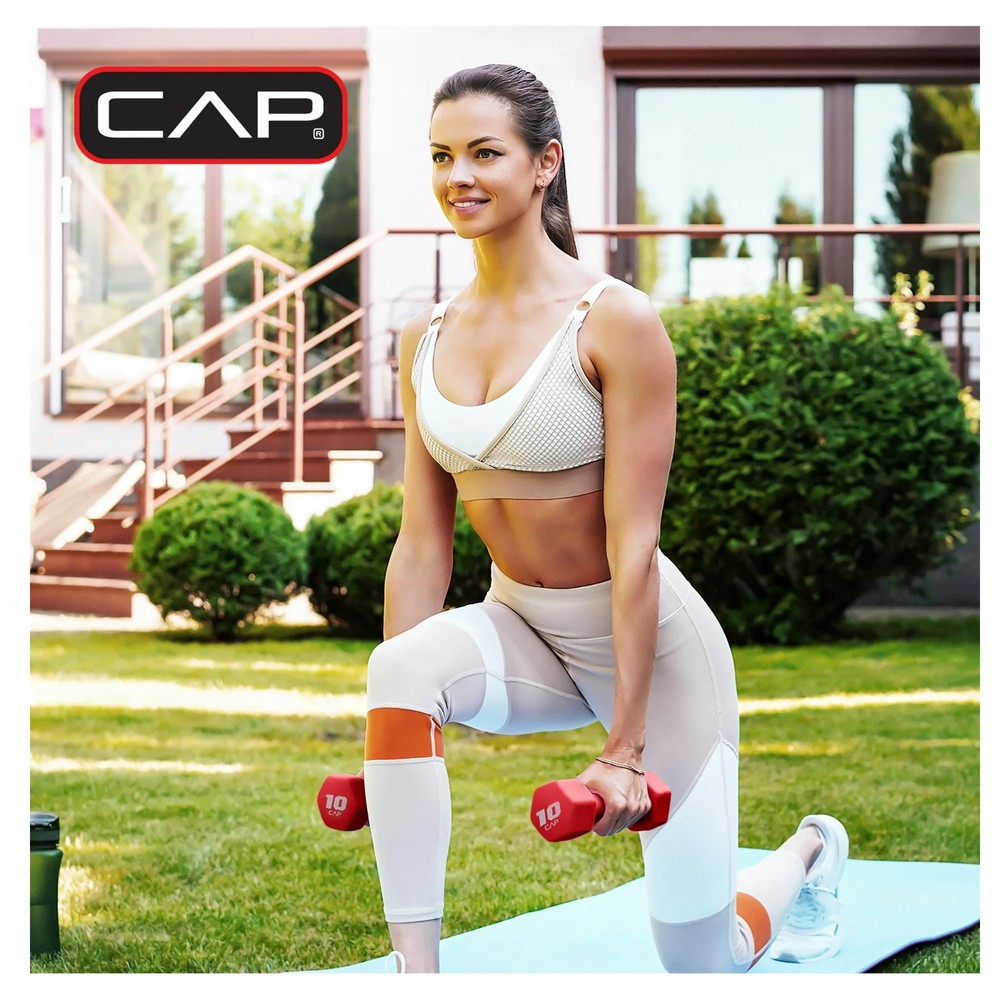 CAP, 10lb Neoprene Dumbbell, Red, Single