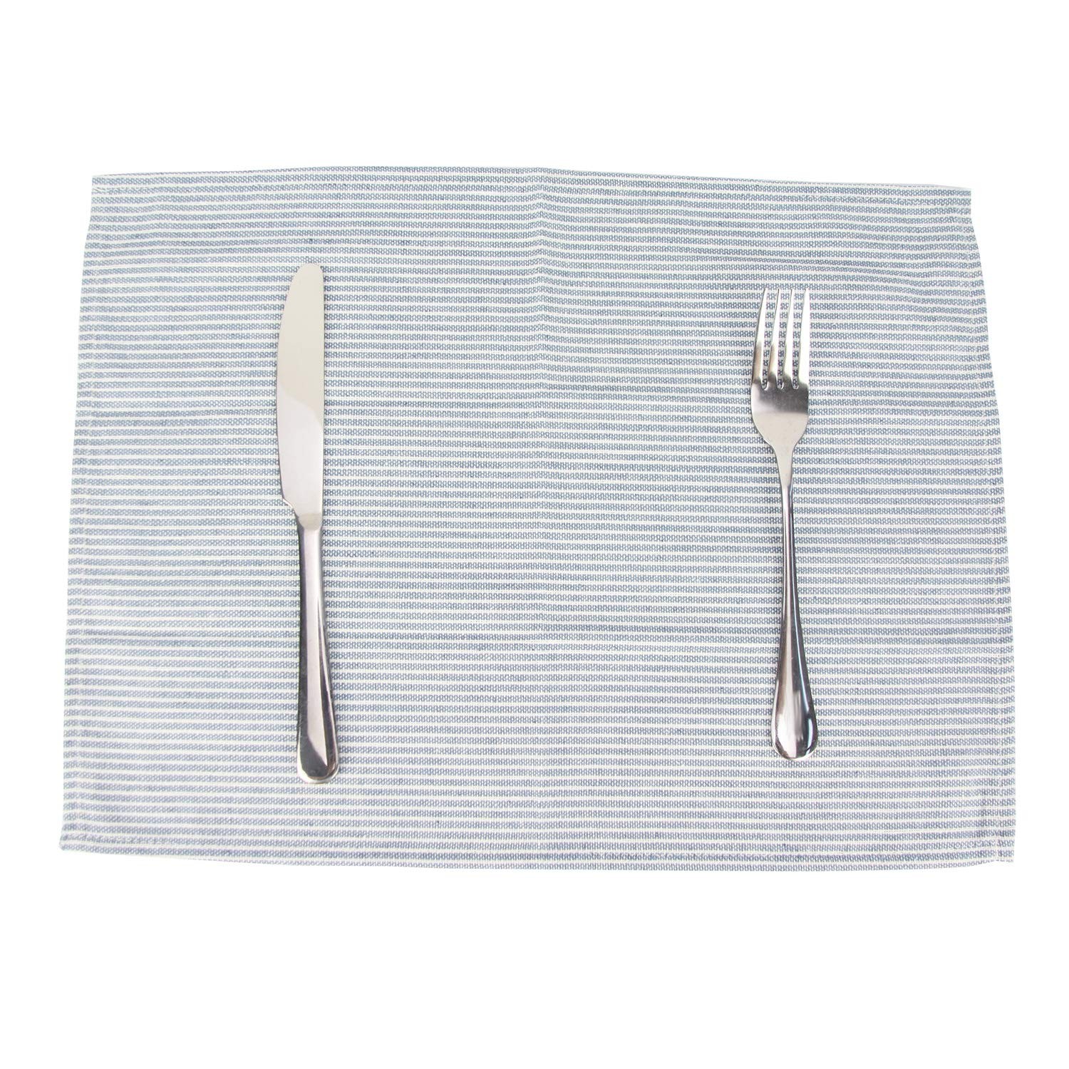 Narrow Striped Cotton Linen Blended Dinner Cloth Napkins - Set of 12 (40 x 30...