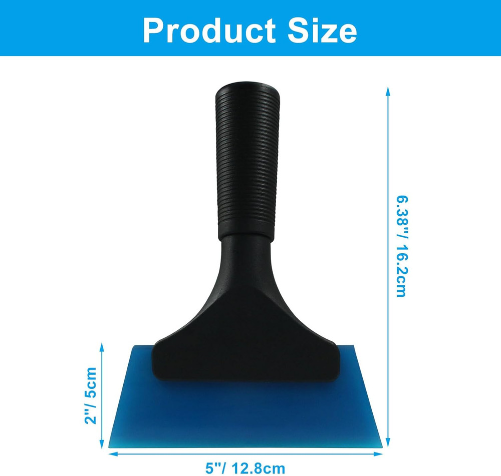 2 Pcs Small Squeegee 5 Inch, Rubber Blade Window Tint Squeegee Mini Wiper for Ca