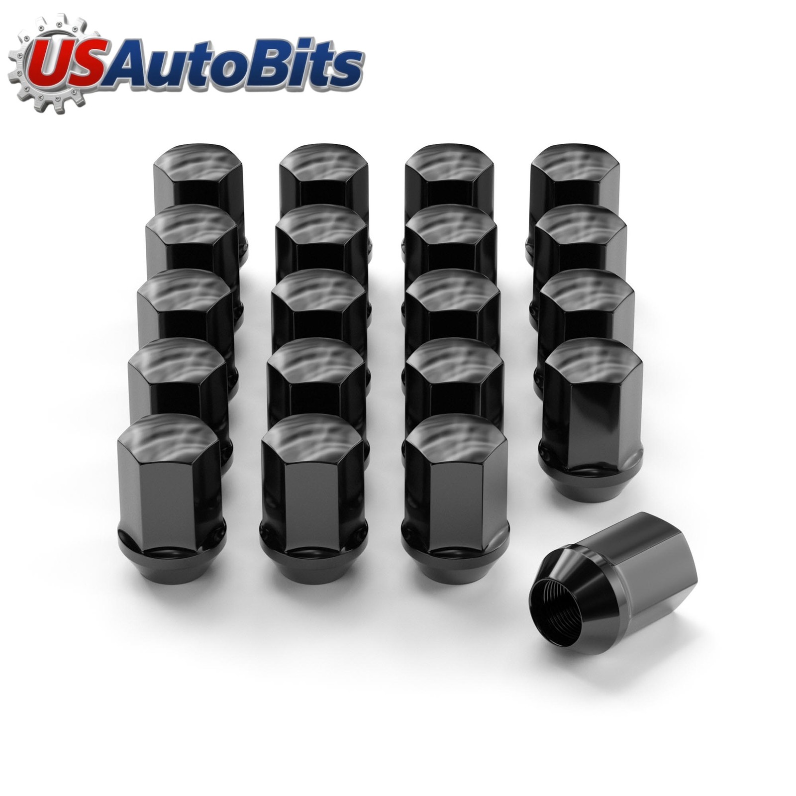 2012-2022 Dodge Ram 1500 OEM Black Lug Nuts 14x1.5 Set of 20 Pieces Mopar