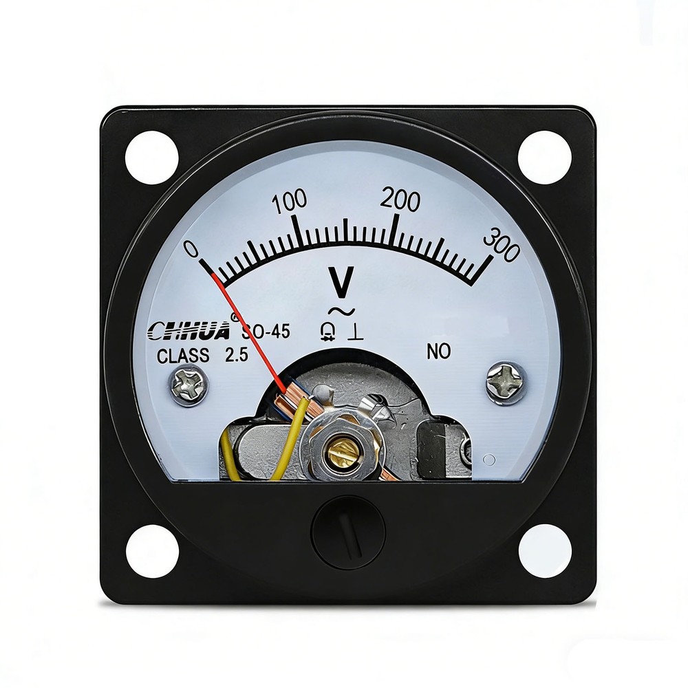 US Stock AC 0 ~ 300V Round Analog Volt Pointer Needle Panel Meter Voltmeter