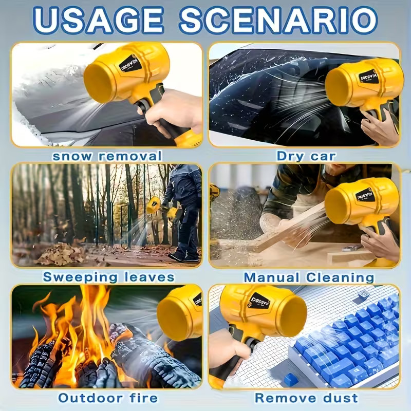 Leaf Blower Cordless Lightweight Electric Handheld Nozzle Yard Cleaning Drying