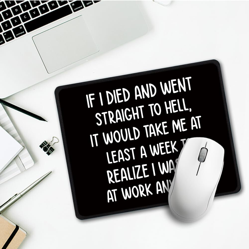 I Wasn't at Work Anymore Rectangular Mouse Pad Funny Sarcastic Mouse Pad Gift...