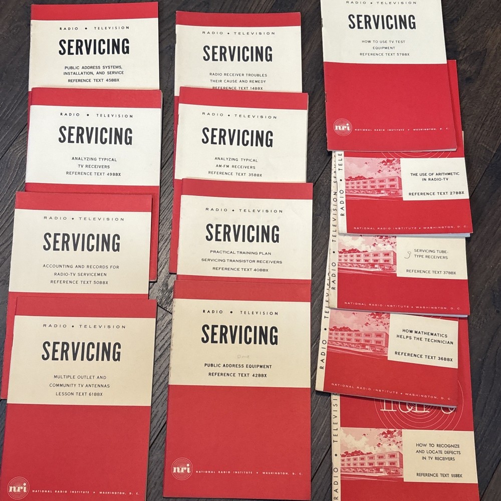 National Radio Institute Electronics Course Training Various Booklets