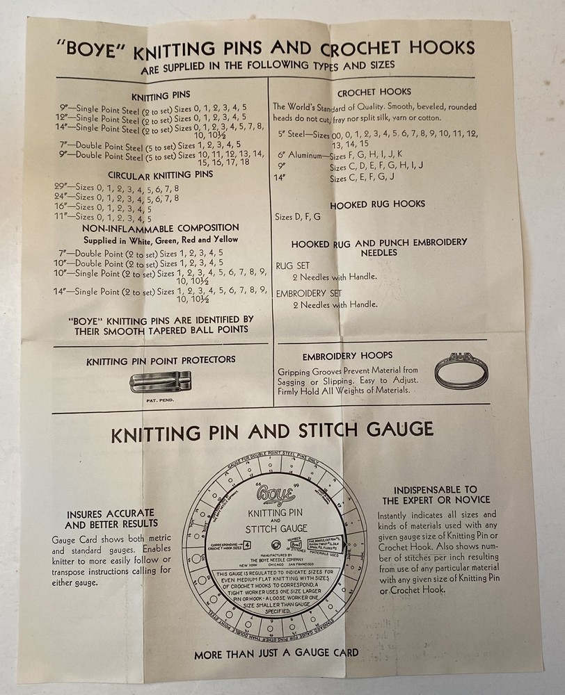 NOS - Boye Circular Knitting Needle Pin - Size 0 - 29 Inch