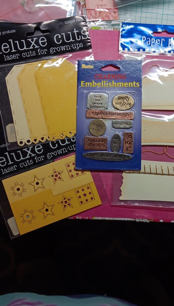Pre made Paper Studio 8x8 scrapbook plus embellishments