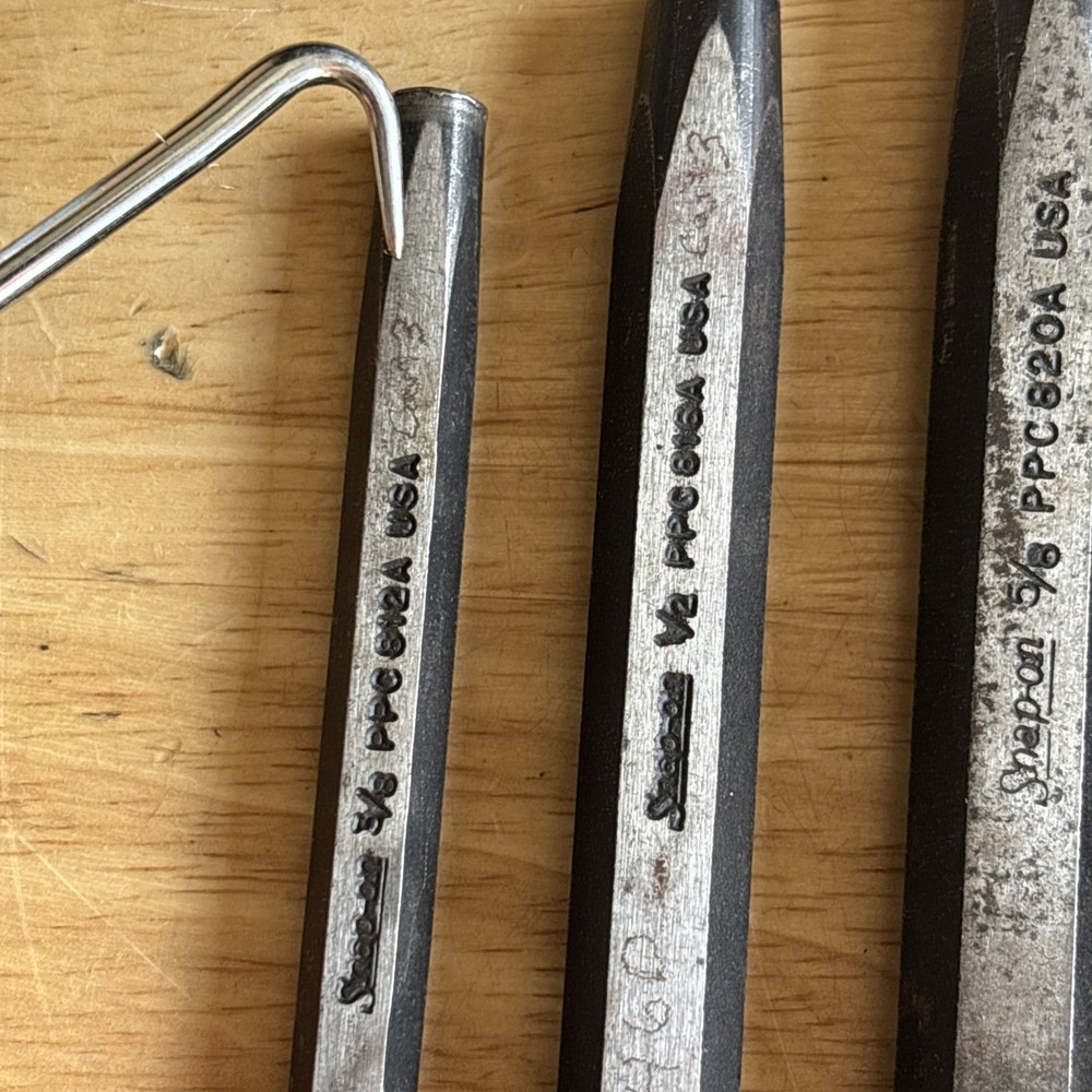 Snap On Flat Chisel Set Complete 5pc No Pouch PPC50AK USA
