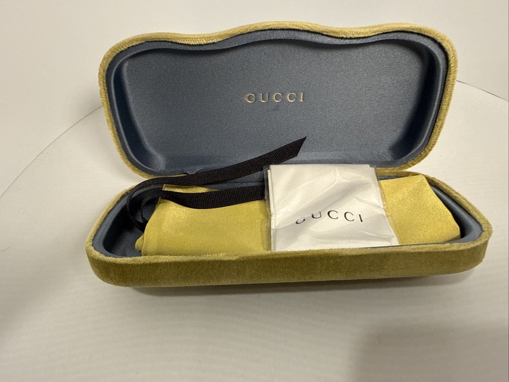 Gucci, Olive, Small, Velvet Clamshell Case