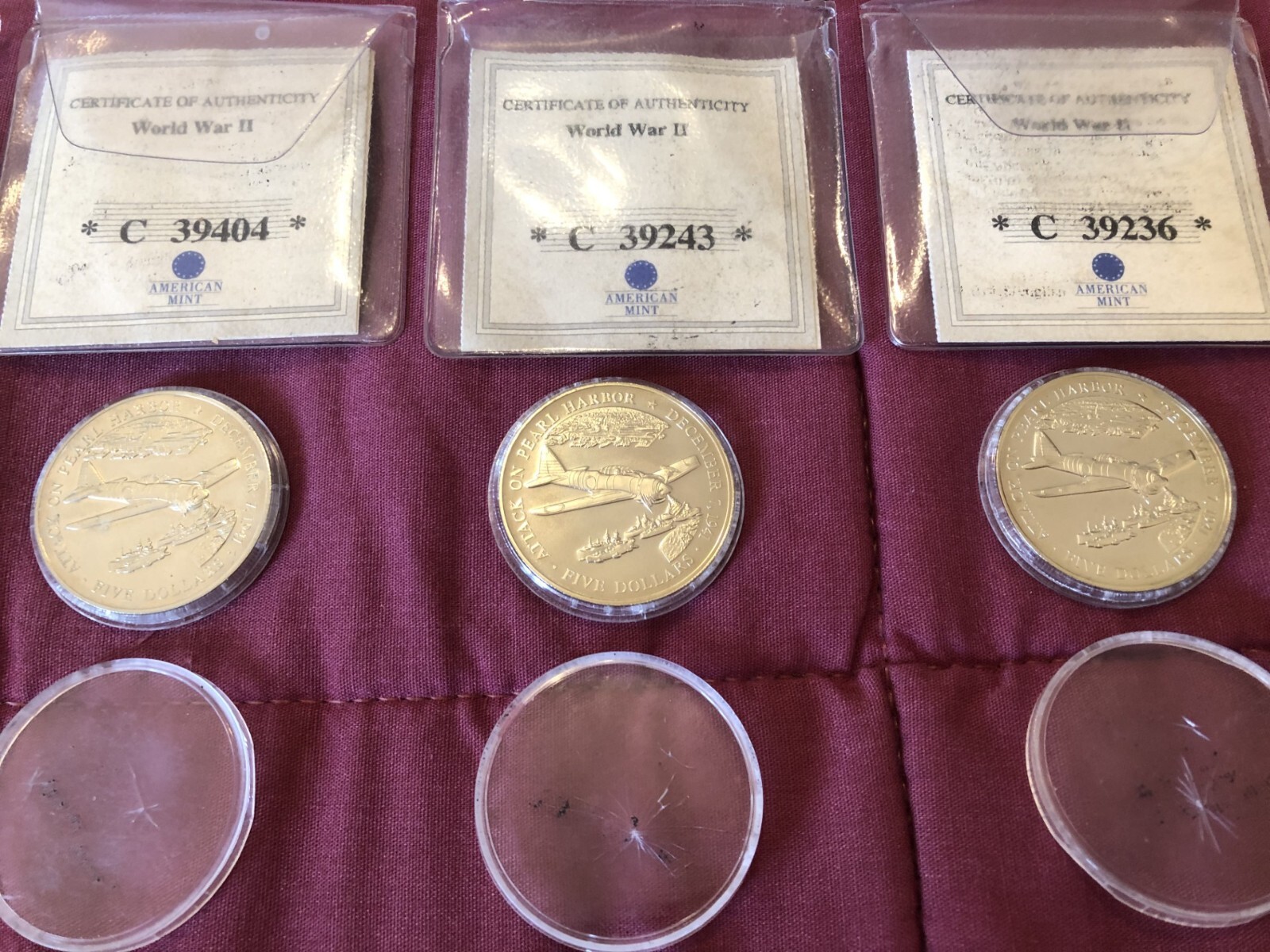 2000 Republic of Liberia $5 Attack on Pearl Harbor World War II Commemorative