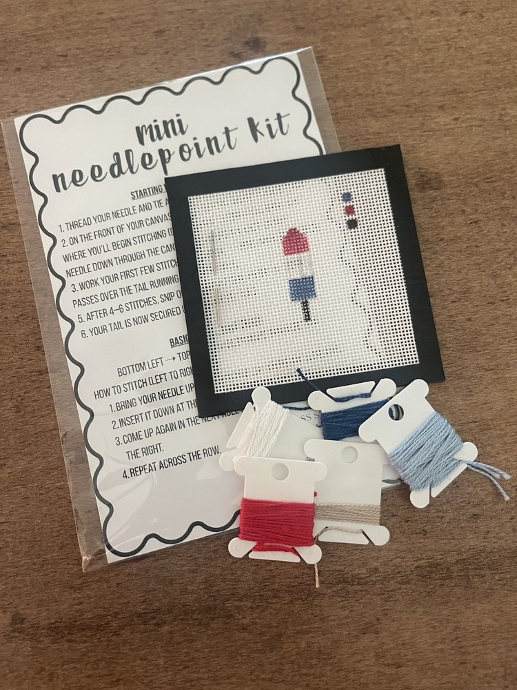 Mini Needlepoint Kit - Firecracker Pop