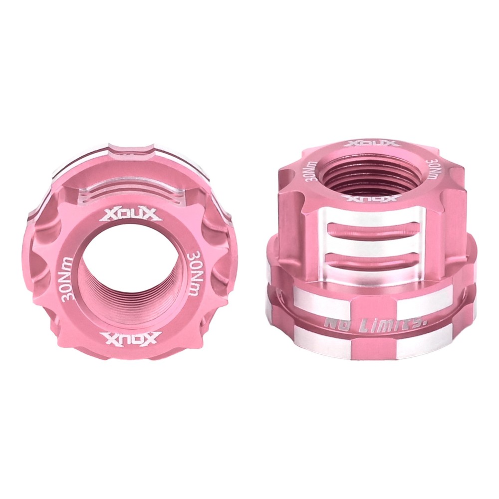 XOUX AX-C BMX Axle Nuts 10MM, Pink