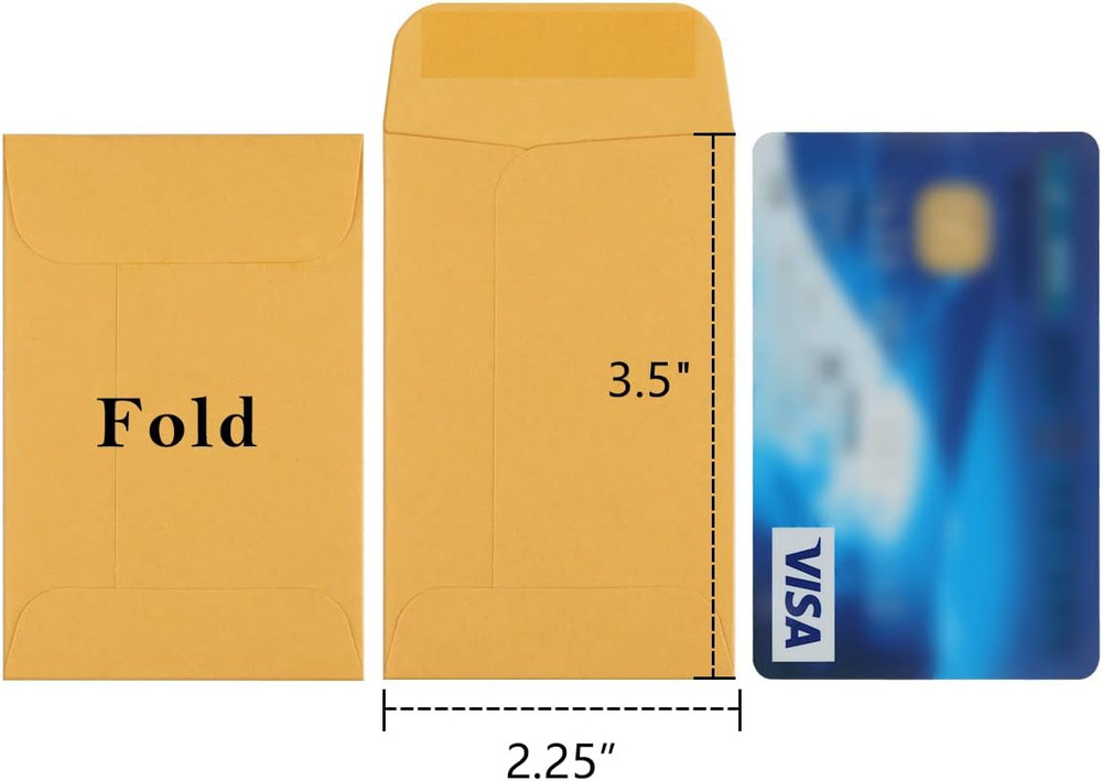 200 Pack Kraft Small Coin Envelopes Seed Packets Mini Envelopes for , Keys, Stam