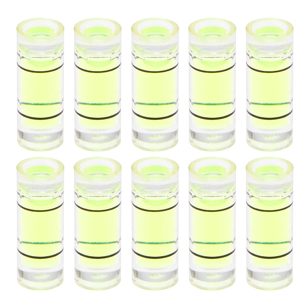 10pcs Small Cylindrical Bubble Level Vials 4.5x12mm Levels Measuring Tools