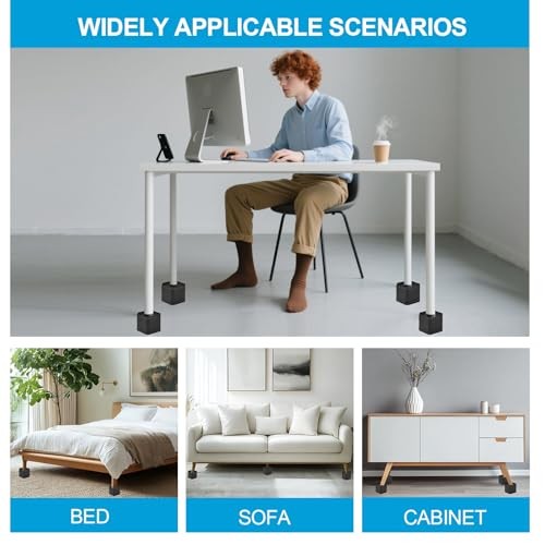 Heavy Duty Furniture Risers, Stackable Bed Risers, Adjustable Bed Raising