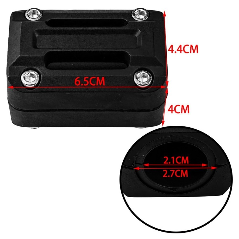 Motorcycle Bumper Blocks 4 Pack Black Plastic Rubber 27mm Inner Diameter