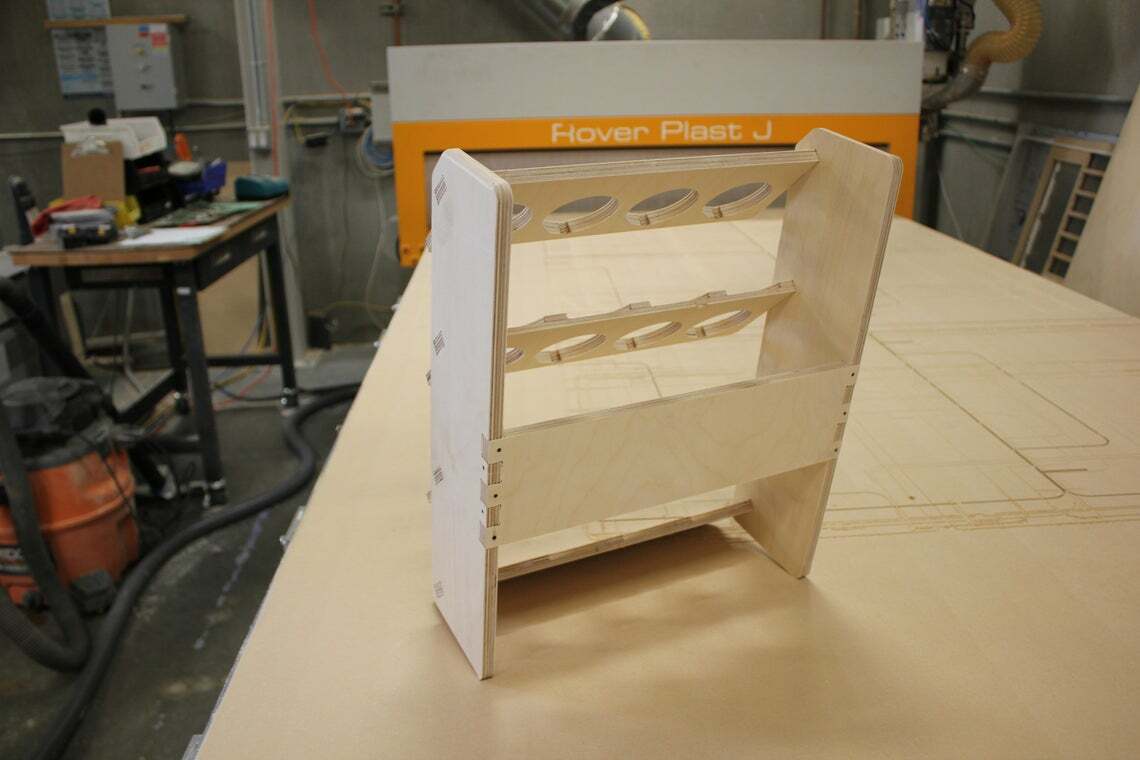 Spray Can 12 Slot Lube Holder Garage Storage Rack Wood Shelf Organizer