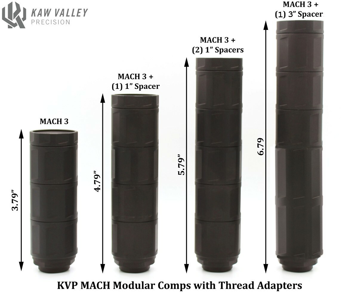 Kaw Valley Precision MACH 3 Modular Linear Compensator Body w/ End Cap KVP