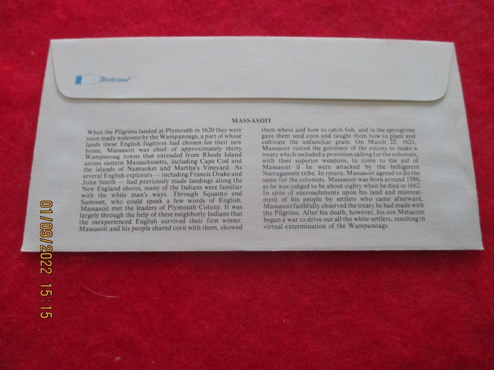 Massachusetts: 7 Various First Day Covers