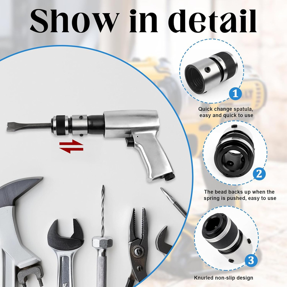 Quick Change Chisel Retainer for Air Hammer Socket Adapter, Air Hammer Quick Cha