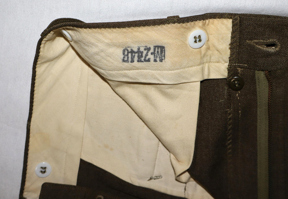 ORIGINAL POST WWII 1952 DATED WOOL FIELD TROUSERS