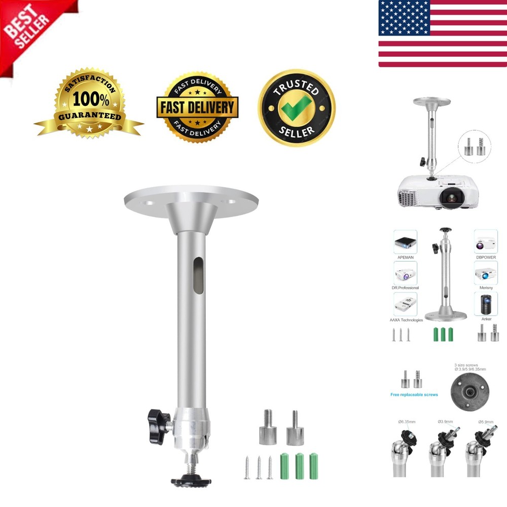 Space-Saving Mini Ceiling Wall Mount for Projectors – Adjustable & Durable