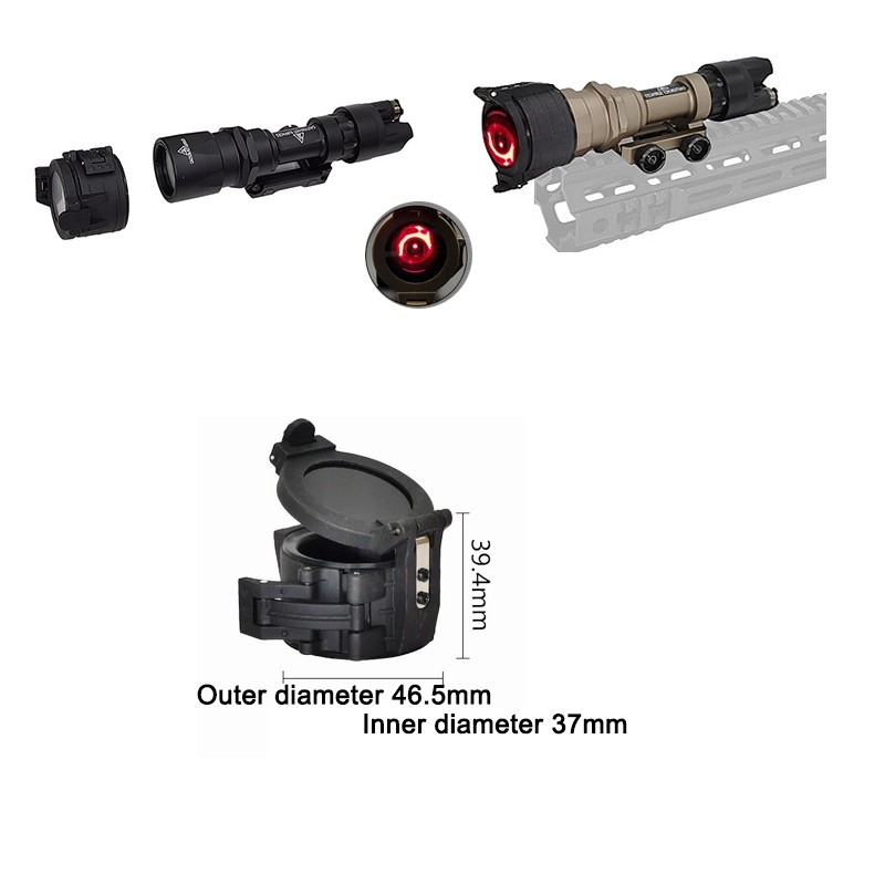 Flashlight IR infrared Filter Head Protective Cover For M951 Tactical Flashlight