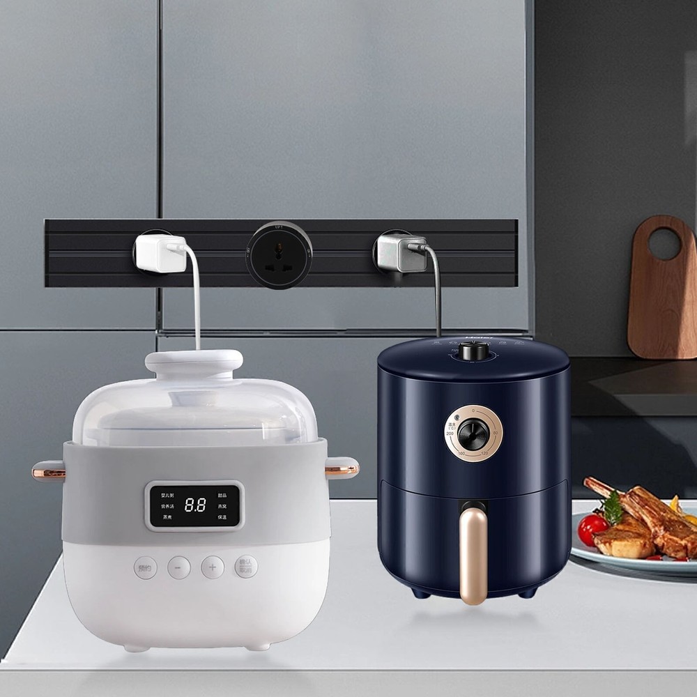 Electrical Outlet Track Socket Black Horizontal Removable Electrical Wall