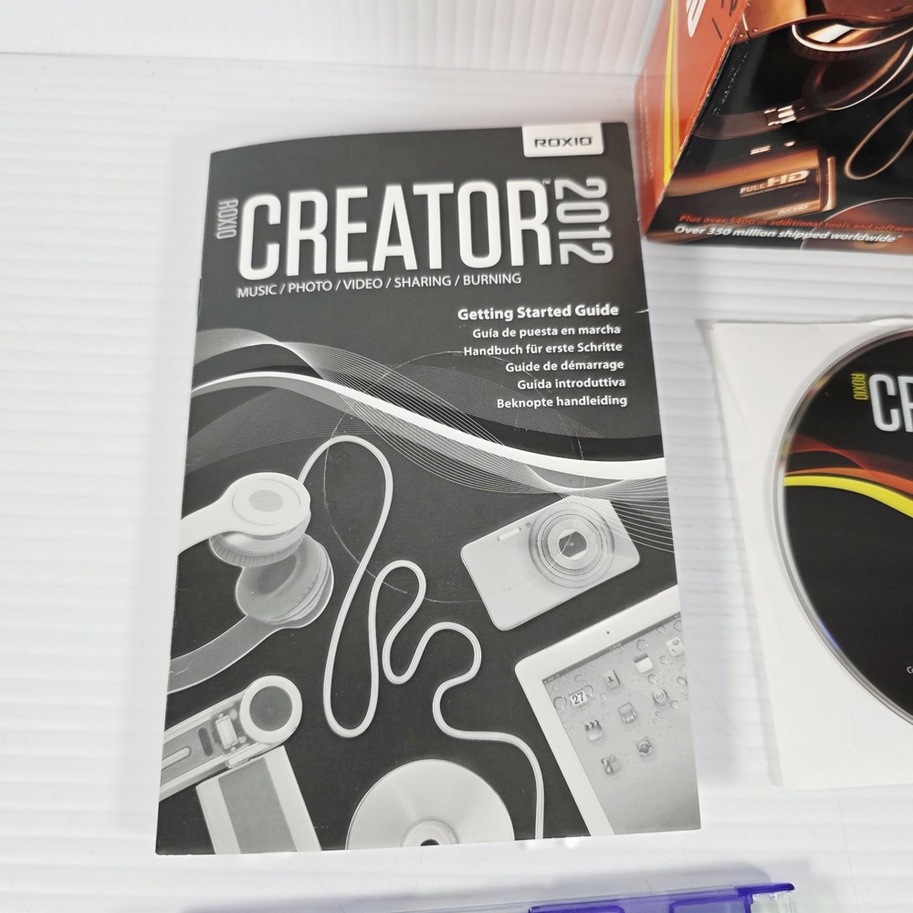 Roxio Creator 2012 Music- Photo Video Sharing Burning Software - Complete