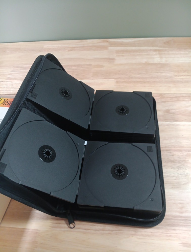 CD Storage Case Compact Disk Wallet Flip Disk New Holds 24 Heavy Duty