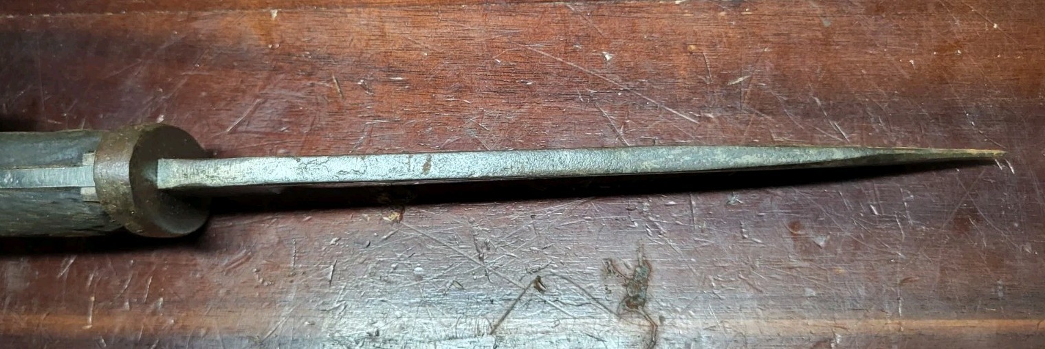 PRE WWI US M1892 KRAG / JORGENSEN BAYONET - DATED 1897 Made Into Trench Knife