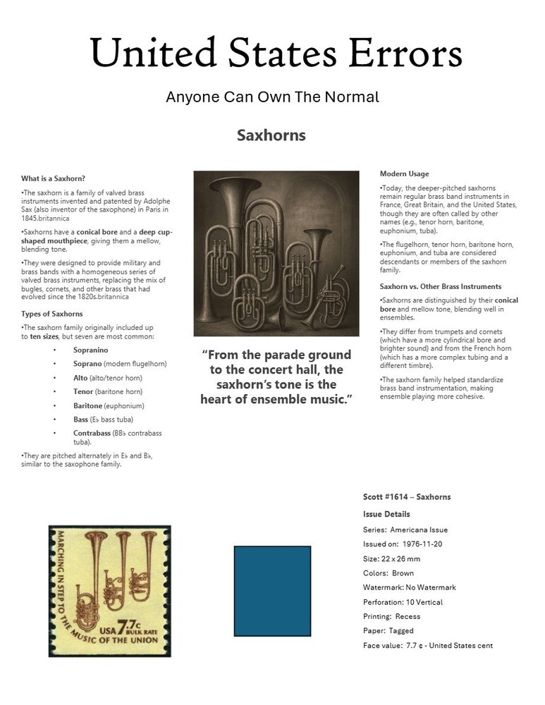 Centsational Custom Presentation Panel For Error SN 1614 - 8.5” X 11”
